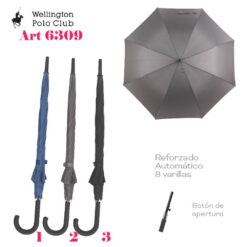 PARAGUAS IMPORTADO "TRENDY/W.POLO" LARGO DE LUJO AZUL