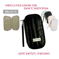 ORGANIZADOR P/VIAJE "PRATY S" DE DOCUMENTOS NEGRO