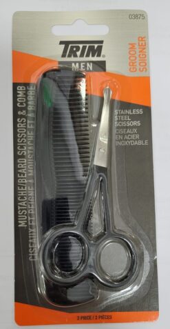 TRIM TIJERA PARA BARBA Y BIGOTE + 1 PEINE X 1