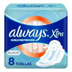 ALWAYS XTRA DOBLE PROTECCION  SUAVE X 8 TOALLITAS. HIG