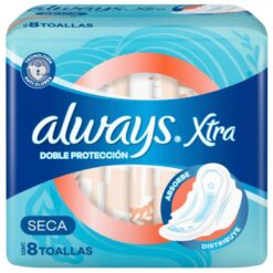 ALWAYS XTRA DOBLE PROTECION SECA X 8 TOA .HIGIENICAS