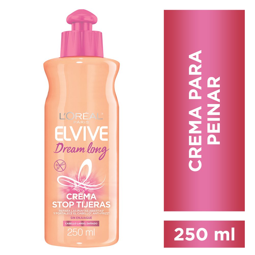 ELVIVE CREMA PARA PEINAR DREAM LONG Cabello Largo, Dañado x 250ml