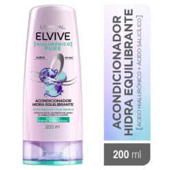 ELVIVE ACONDICIONADOR HIALURÓNICO PURE Raíz Grasa, Puntas Deshidratadas x 200ml