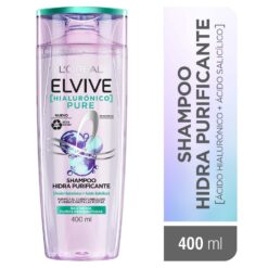 ELVIVE SHAMPOO HIALURÓNICO PURE Raíz Grasa, Puntas Deshidratadas x 400ml