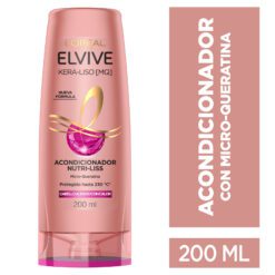 ELVIVE ACONDICIONADOR KERA-LISO MQ NUTRI-LISS Cabello Alisado con Calor x 200ml