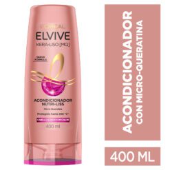 ELVIVE ACONDICIONADOR KERA-LISO MQ NUTRI-LISS Cabello Alisado con Calor x 400ml