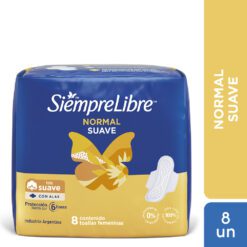 SIEMPRE LIBRE TOALLAS FEMENINAS NORMAL SUAVE C/ALAS x 8 Unidades