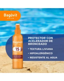 Alternative view of BAGOVIT SOLAR EMULSION SPRAY FPS15 ACELERADOR DE BRONCEADO x 200ml