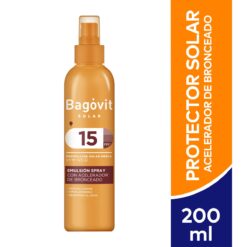BAGOVIT SOLAR EMULSION SPRAY FPS15 ACELERADOR DE BRONCEADO x 200ml