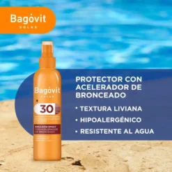 Alternative view of BAGOVIT SOLAR EMULSION SPRAY FPS30 ACELERADOR DE BRONCEADO x 200gr