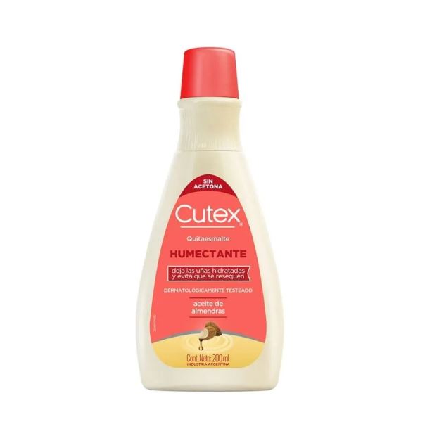 CUTEX QUITAESMALTE HUMECTANTE CON ACEITE DE ALMENDRAS x 200ml