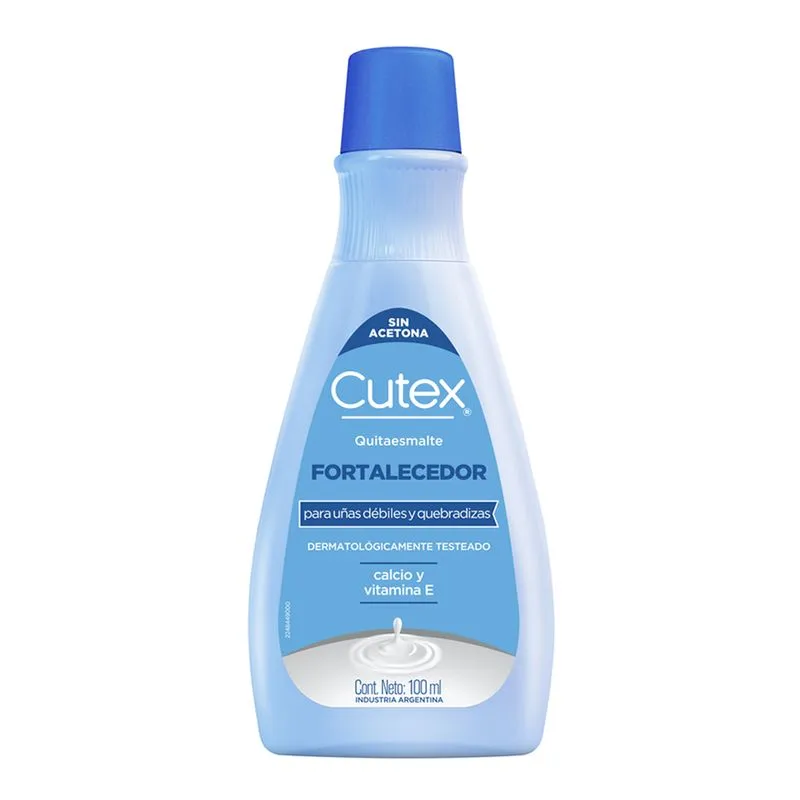 CUTEX QUITAESMALTE FORTALECEDOR CALCIO Y VITAMINA E x 100ml