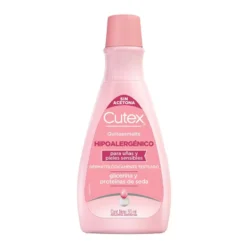CUTEX QUITAESMALTE HIPOALERGENICO GLICERINA Y PROTEINAS DE SEDA x 50ml
