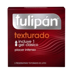 TULIPAN TEXTURADO X 3 preservativos