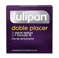 TULIPAN DOBLE PLACER X 3 Preservativos