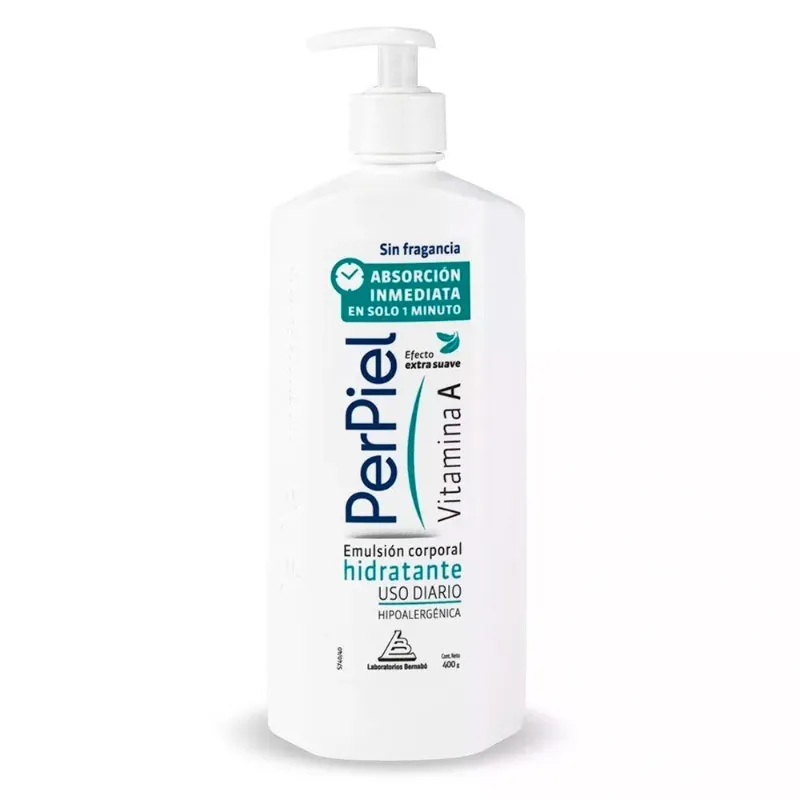 PERPIEL ABSORCIÓN INMEDIATA VITAMINA A SIN FRAGANCIA 400 ML