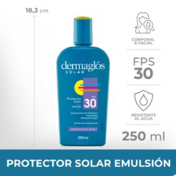 DERMAGLOS PROTECTOR SOLAR EMULSION FPS 30 x 250ml
