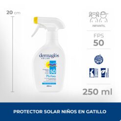 DERMAGLOS PROTECTOR SOLAR SPRAY NIÑOS FPS 50 x 250ml