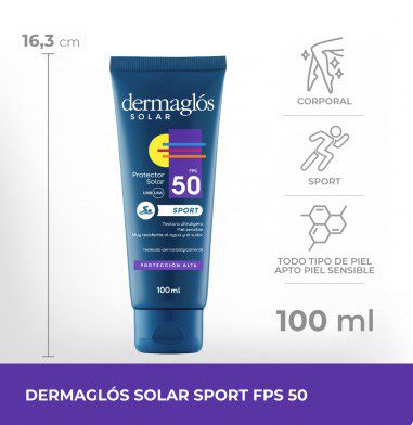 DERMAGLOS PROTECTOR SOLAR SPORT FPS 50 x 100ml