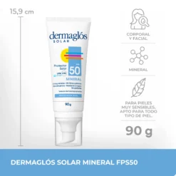 DERMAGLOS PROTECTOR SOLAR MINERAL FPS 50 x 90gr
