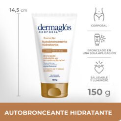 DERMAGLOS AUTOBRONCEANTE HIDRATANTE Crema Gel x 150gr