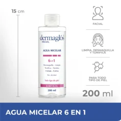 DERMAGLOS AGUA MICELAR 6 en 1 x 200ml