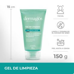 DERMAGLOS FACIAL GEL DE LIMPIEZA PIEL MIXTA A GRASA x150gr
