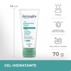 DERMAGLOS FACIAL GEL HIDRATACION DIARIA PIEL MIXTA A GRASA x 70gr