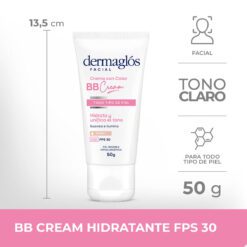 DERMAGLOS FACIAL CREMA CON COLOR BB CREAM TONO 1 x 50gr
