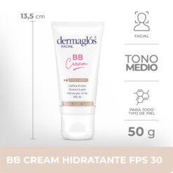 DERMAGLOS FACIAL CREMA CON COLOR BB CREAM TONO 2 x 50gr
