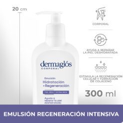 DERMAGLOS EMULSION CORPORAL HIDRATACION+REGENERACION x 300ml