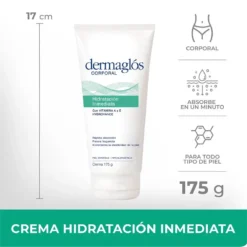 DERMAGLOS CREMA CORPORAL HIDRATACION + ABSORCION INMEDIATA x 175gr