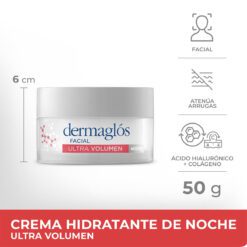 DERMAGLOS CREMA FACIAL HIDRATANTE DE NOCHE ULTRA VOLUMEN x 50gr