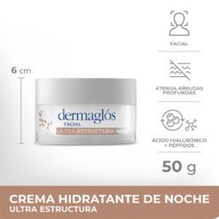 DERMAGLOS CREMA FACIAL HIDRATANTE DE NOCHE ULTRA ESTRUCTURA x 50gr