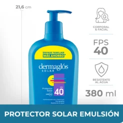 DERMAGLOS PROTECTOR SOLAR EMULSION FPS 40 x 380ml