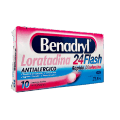 BENADRYL 24 HORAS FLASH x 10 Comprimidos Masticables