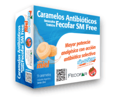 FECOFAR SL SIN AZUCAR CARAMELOS ANTIBIÓTICO Miel x9 unidades