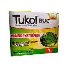 TUKOL BUC CARAMELO ANTISÉPTICO MENTA x9 unidades