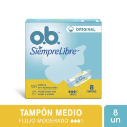 OB TAMPONES ORIGINAL MEDIO X8 UNIDADES