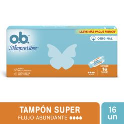 OB SIEMPRE LIBRE TAMPONES ORIGINAL SUPER x 16