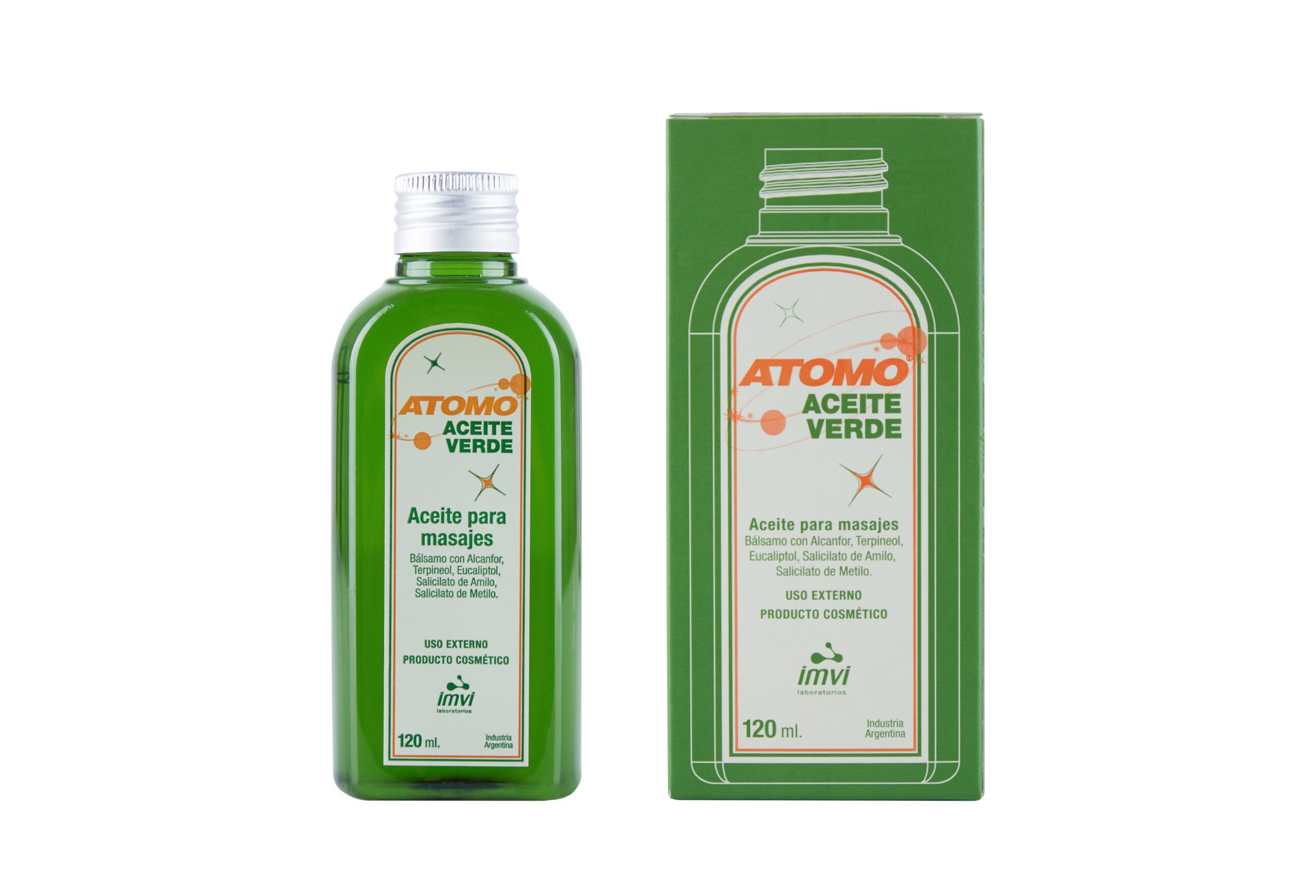 Atomo ACEITE VERDE masajes 120 ML - Imagen 2