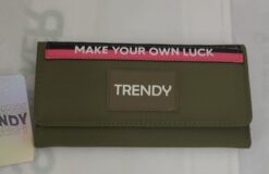 BILLETERA VERDE MILITAR TRENDY CON DETALLE