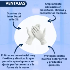Alternative view of GUANTE DE LATEX TALLE L CAJA X 100 UNIDADES