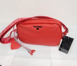 CARTERA BANDOLERA "LAS OREIRO" CUERO ROJA