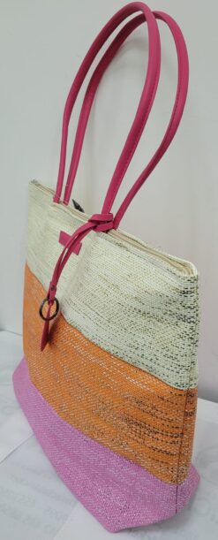 Alternative view of BOLSO PLAYERO RALLADO FUCSIA "TRENDY"