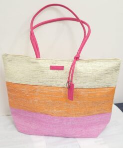 BOLSO PLAYERO RALLADO FUCSIA "TRENDY"